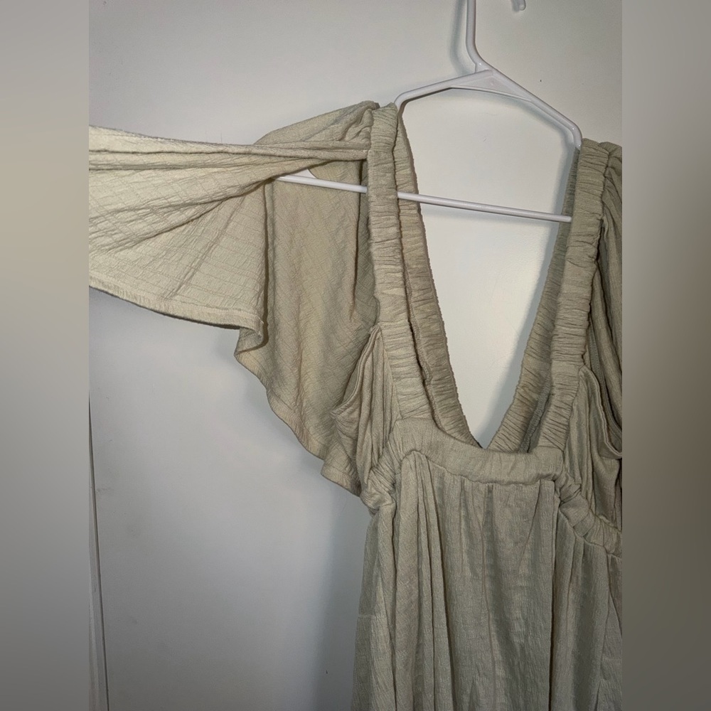 Free People Cream V-Neck Romper Size Small - Picture 4 of 6